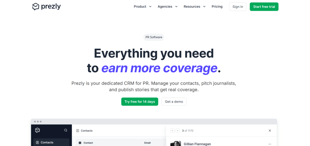 1. Prezly: The All-in-One PR Management Platform