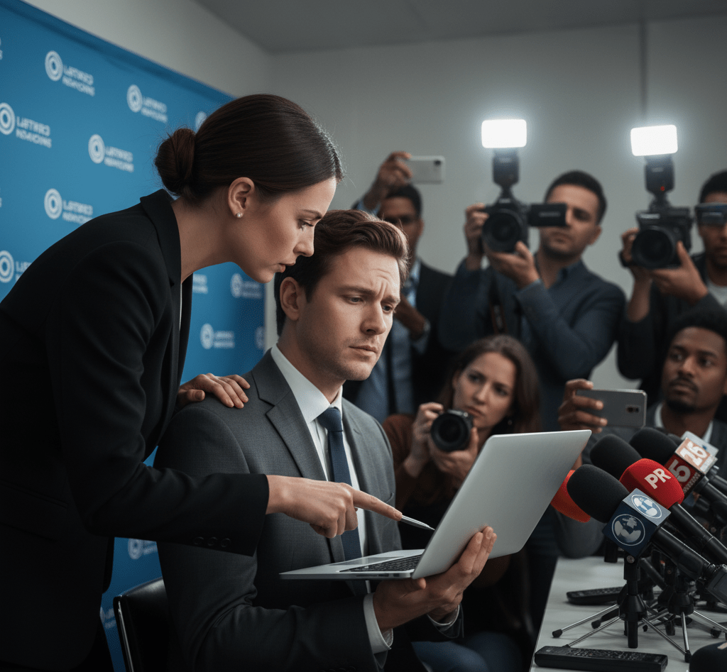 PR consultant helping startup leader manage crisis PR for startups and brand reputation management.