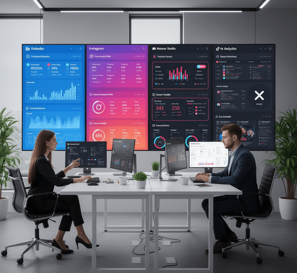 PR professionals managing campaigns across multiple social media dashboards