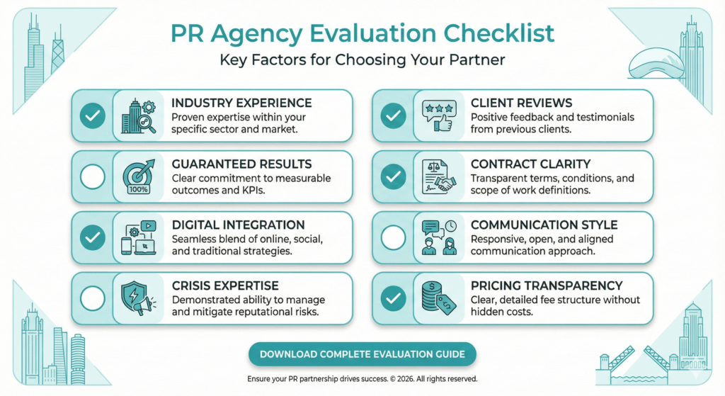 Public Relations Companies Chicago selection checklist for choosing the best PR agency